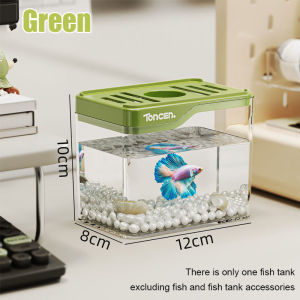AP AIMAYAPET 360 ° Panoramic Visual Desktop Mini Fish Tank with LED Lights Aquarium Package Tangki Ikan 鱼缸
