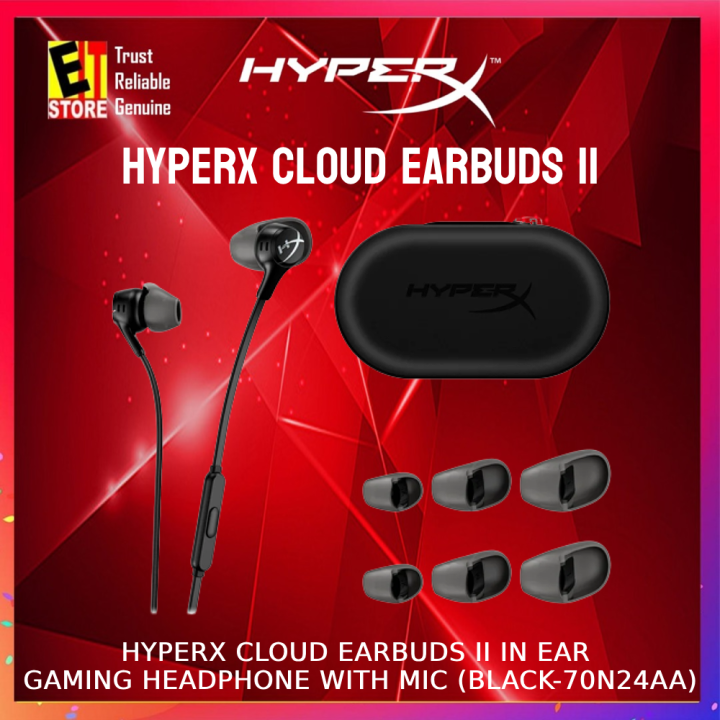 Hyperx Cloud Earbuds Ii In Ear Gaming Headphone With Mic Red Black Lazada 2083