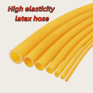 1/2/5M High Elasticity Latex Soft Thick And Durable Yellow Rubber Tube Condensate Industrial Elastic Accessories Yellow latex tube