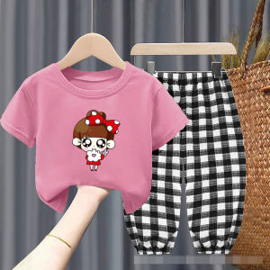 ชุดเซ็ทเด็กผู้หญิง-ผู้ชาย👦🏻👩🏻 ผ้าฝ้าย ลายมินนี่-หมีBEARBRICK เหมาะกับอายุ3-10ปี ไซส์100-140 cm. กางเกงขายาวเสื้อยืดคอกลม