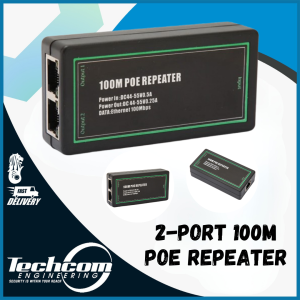 2-Port 100M PoE Extender | Power & Data Booster for IP Camera Wireless AP & PoE Devices