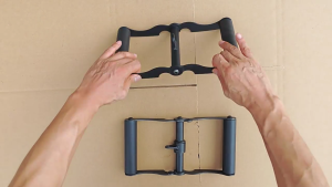 ด้ามจับจับการออกกำลังกายรูปตัววีหมุนได้กันลื่นใช้เหล็กคาร์บอนสำหรับเครื่องยกน้ำหนัก