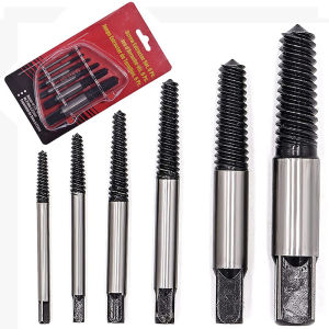 [Fast Delivery] 6Pcs/Set Bolt Extractor Kit Screw Extractor Set Broken Bolt Remover Broken Screw Extractor 4-25mm