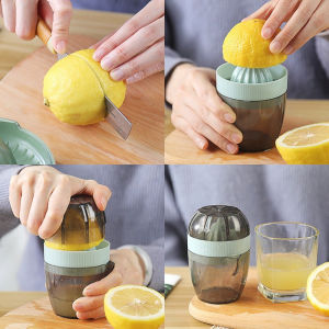 Manual Lemon Juicer Cup Mini Manual Press Fruit Juicer Manual Lid Rotation Press Reamer Hand Juicer