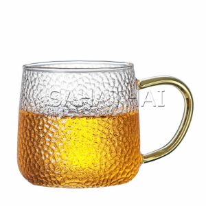 SH.Thai ถ้วยแก้วน้ำชา แก้วกาแฟ แก้วน้ำ แก้วชงชา มีหูจับ ทนต่ออุณหภูมิสูง glass cup