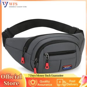 【Flagship】Men Women Fanny Pack with 4-Zipper Pockets Sling Bag with Adjustable Strap Fashion Waist Pack for Travel Hiking Running