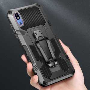 Casing Hp Untuk Samsung Galaxy A2 Core Hardcase Robot Kickstand Armor Belt Clip Terbaru