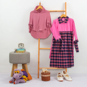 Gamis Anak Perempuan Muslim Bahan FLANEL 3 sd 7 Tahun Tanpa Jilbab