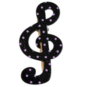Elegant Striped Star And Music Note Design Barrettes Nonslip Hairpin Fashion Accessories For Daily Use