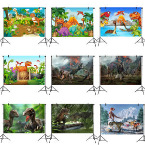 Cross-border explosion dinosaur-themed birthday party decoration supplies disposable party decoration background cloth