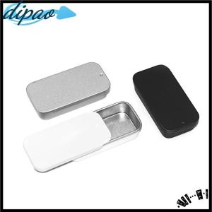 【dipao】 Metal Rectangular Empty Mini Tin Box Tinplate Push Candy Cases Storage Box