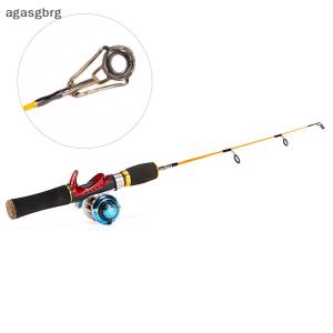 agasgbrg ICE Fishing Rod เคล็ดลับคู่ฤดูหนาวคันเบ็ดชุดปั่นเสาตกปลา