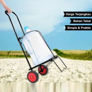 Trolly Portable Bisa Dilipat Troli Besi Untuk Angkat Barang Belanjaan Dengan Tali 100CM