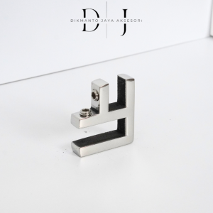 Konektor Kaca Sudut 90° Mirror Stainless Steel 304 (Glass Connector)(Corner)(Braket Kaca)