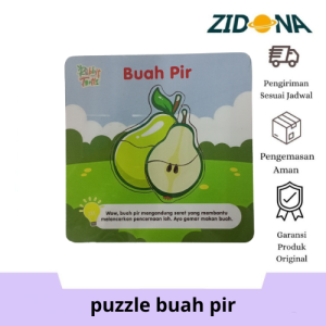 Puzzle Buah Pir - Rabbit & Turtle - Bahan MDF