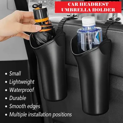 Car Umbrella Holder Back Seat Organizer Storage Umbrella Storage Hook Hanger Cover Umbrella Clip Hanging Waterproof Car Trunk Bonnet Boot Truck Organizer Storage Car Hook Accessories Payung Cangkuk Bonet Kereta