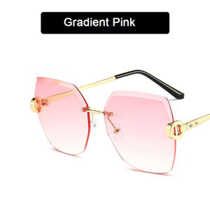 FNCXGE 2025 Fashion Women Sunglasses Frameless Personality New Trim Metal Shades For Lady Sale Glasses UV400
