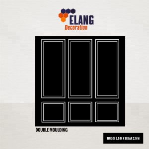 SET SATU DINDING MOULDING AMERICAN STYLE PEMASANGAN DOUBLE / WALLMOULDING VIRAL (LANGSUNG PASANG)