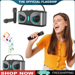 【New Arrival】 Portable BT Speaker System with 2 Microphones Portable Wireless Speakers for Girls Boys Family Home Party Birthday Gifts