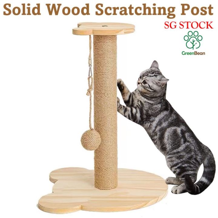 [SG SELLER] Cat Scratching Post Solid Wood Cats Scratcher Post
