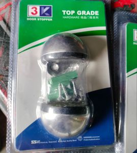 Chặn cửa bán nguyệt chống va đập inox có kèm đinh ốc - Vỉ 2 cái