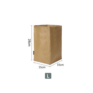 Konco Washable kraft paper bag refrigerator storage bag kitchen Organizer thickened waterproof grease-proof Foods package Bag Fruits Vegetable Bread storage bags Picnic food bag Sundry storage box