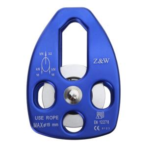 Rock Climbing Pulley Sideplate Single Sheave Pulley High Altitud Traverse Hauling Gear Outdoor Survival Tool