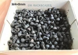 สกรูน็อตตัวผู้หัวจมดำเบอร์ 6# ขนาด M4x8mm เกลียวตลอด 0.7mm(ราคาต่อแพ็คจำนวน 50 ตัว) Grade :12.9 Black Oxide น็อตหัวจมดำหกเหลี่ยม เกรดแข็ง 12.9 แข็งได้มาตรฐาน