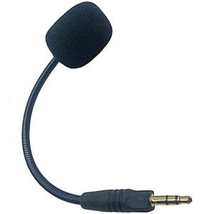 Replacement Microphone for Gaming Headsets with 3.5mm Plug Noise Cancellation Sponge Sleeve Black