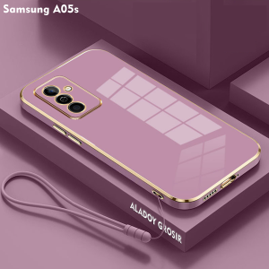Case Samsung A05s Casing Ultra Slim Luxury Square Plating Premim Softcase