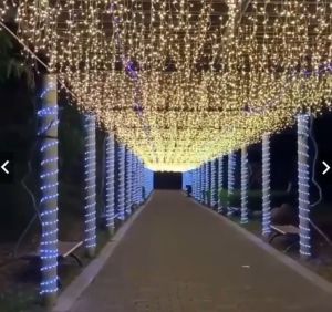 9M solar waterproof Christmas ice strip light outdoor lighting LED curtain light fairy light XMAS