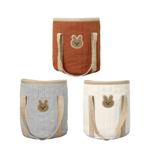 Túi xách dành cho các bà mẹ thêu hoạ tiết thỏ túi xách cho phụ nữ Cotton Túi du lịch Splashproof mềm túi đựng tã dung tích lớn