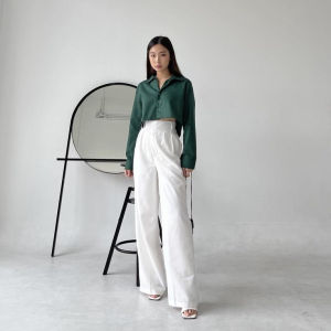 Celana Kulot Crinkle Airflow Premium Highwaist Wanita Loose Cullote Pants 3412