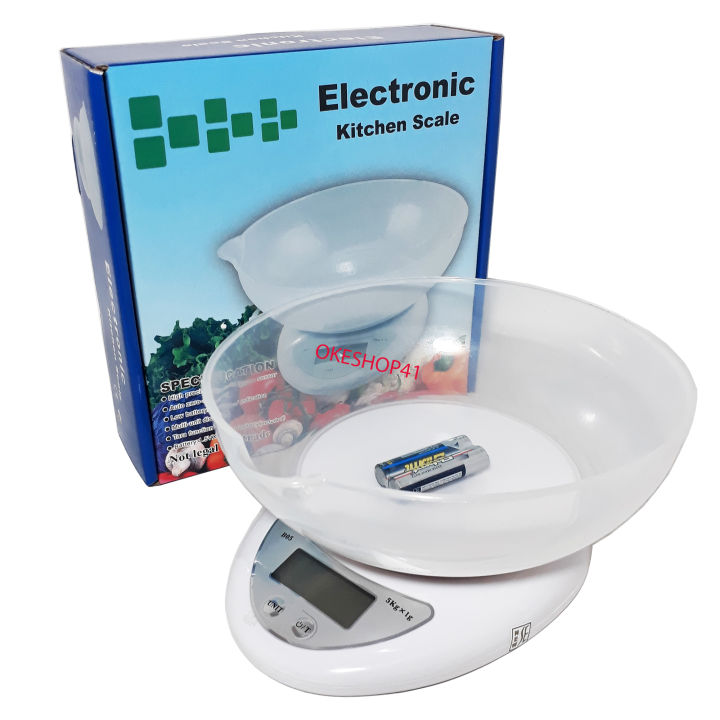 Kitchen Scale B05 Timbangan Dapur Digital dengan Mangkok Kapasitas 5 Kg - Timbangan Kue