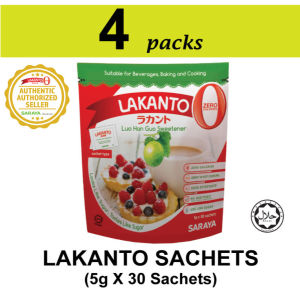 Lakanto 4s (Sugar/Sweetener) Sachet 5g x 30 - LAKANTO5g (Expiry NOV 2027)