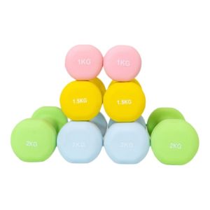 GLOBECART 2pcs 1/2/3/4/5kg Gym Dumbbells Anti Rolling Flat Head Yoga Dumbbell Eco-friendly Exercise Equipment Weight Training Workout Tool Women Men