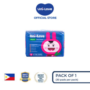 Uni-love Airpro Baby Diaper 30s Medium Pack of 1 - Hypoallergenic | Super Absorbent | Ultrasoft | Neutralizes PH Level | Double Leakguard | Taped type | Breathable
