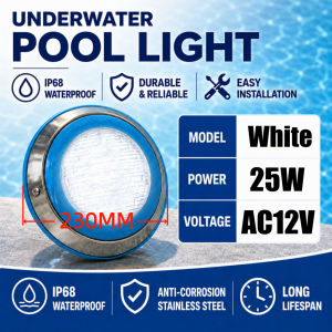 LED Underwater Pool Light 30CM RGB Bright Waterproof Wall Lamp for Home Swimming Pool