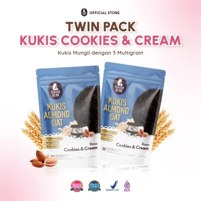 [TWIN PACK] MamaBear Kukis Almond Oat Cookies & Cream - KUKIS ASI Booster Pelancar Peningkat Produksi ASI