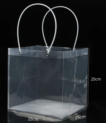 [COMBO 2]Túi Nhựa PVC trong suốt túi vuông đựng hộp quà túi để Bó hoa...