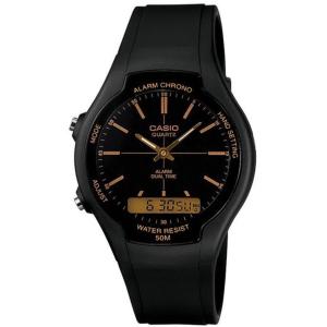 CASIO ORIGINAL - CASIO AW-90H-9E - MEN - Black - Strap Resin - Jam dunia JD17ST # Jam Tangan Pria Cowok Anti Air Digital Analog + CASIO AW 90H 9E AW-90H 90 H AW90 AW-90 AW90H $ WR5 STR SD7 HT7