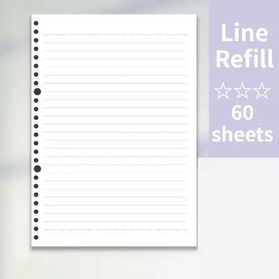 A5/B5/A4 Binder Notebook Coil Notebook Loose-Leaf Refillable Spiral Notebook 60sheets School Office Supplies