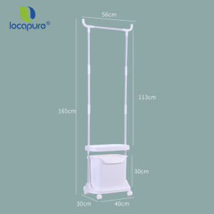 Locapure 2/3 Tier Clothes Laundry Storage Basket with Hanger optional