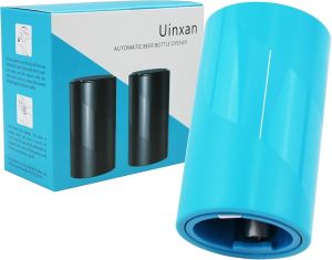 2 PACK Push Down-Pop Off Beer Bottle Opener with Magnetic Cap Catcher No Damage to CapsAutomatic Decapitator Beer/Soda Magnet Bottle Top OpenersOne-Hand Easy/Funny OpenCool Bartender Tools (Black)