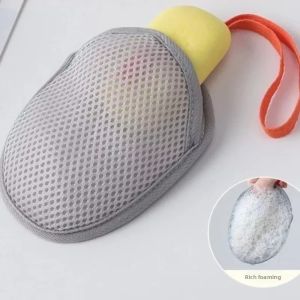 OMQAIO 10pcs Siêu mềm Lưới tạo bọt xà phòng Có thể tái sử dụng Tạo bọt nhanh Túi lưới xà phòng Máy chà tẩ bào chết Dây rút Túi xà phòng Phòng tắm tại nhà