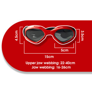 Dog Sunglasses UV Protection Windproof Foldable Adjustable Vent Pads for Eye Safety