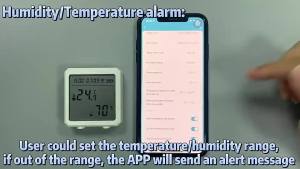 SMATRUL Tuya Wifi Smart Home Temperature And Humidity Sensor Indoor Hygrometer Alarm Battery Lcd Display For Alexa
