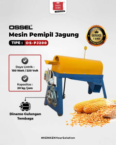 OSSEL Mesin Pemipil Jagung Perontok Jagung Dinamo Listrik OS-PJ200 OSSEL