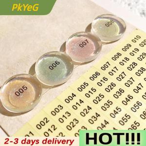 PkYeG 1 4sheets Waterproof Laser Number Label Stickers For DIY Craft Self Adhesive Nail Polish Lipstick Color Number Tags Sticker