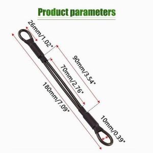 Motorcycle Bicycle Helmet Anti Theft Lock 180mm Stainless Steel Cable Rope Durable Security Wire